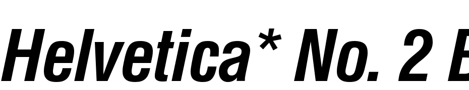 Helvetica* No. 2 Bold Italic Schrift Herunterladen Kostenlos